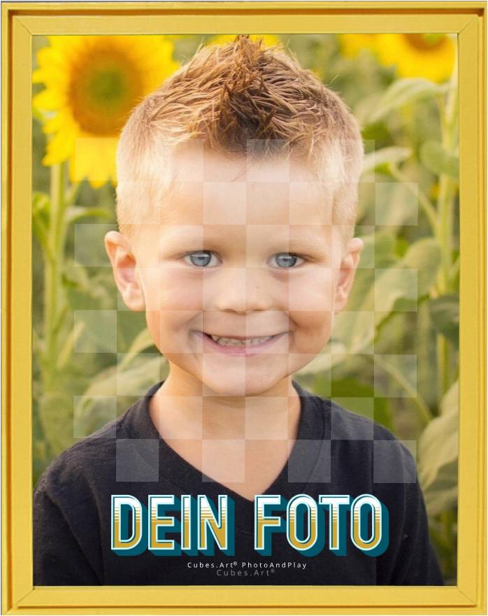 Schachspiel Personalisierbar "PORTRAIT" inkl. 32 Spielsteine, Wandspiel, 31x41cm